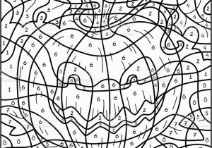 Color by Number Coloring Pages for Halloween Color by Number Halloween Pumpkin Stock Illustration