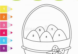Color by Number Easter Coloring Pages Easter Drawing Game Color by Numbers Printable Worksheet