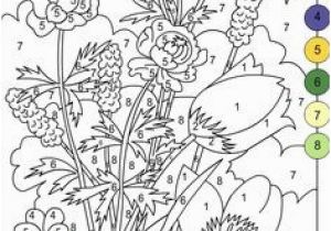 Color by Number Flower Coloring Pages 127 Best Coloring Pages Images