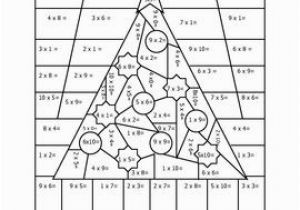 Color by Number Multiplication Coloring Pages 12 Printable Christmas Math Worksheets 3rd Grade