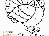 Color by Number Thanksgiving Coloring Pages Number Coloring Worksheets for Kindergarten Hd Football