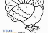 Color by Number Turkey Coloring Sheet Color by Number Thanksgiving Turkey