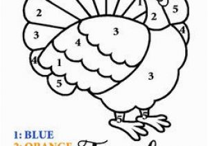 Color by Number Turkey Coloring Sheet Color by Number Thanksgiving Turkey