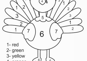 Color by Number Turkey Coloring Sheet Free Thanksgiving Math Worksheets & Thanksgiving Addition