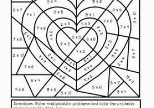 Color by Number Valentines Day Coloring Pages Valentine S Day Multiply and Color Activity with Images