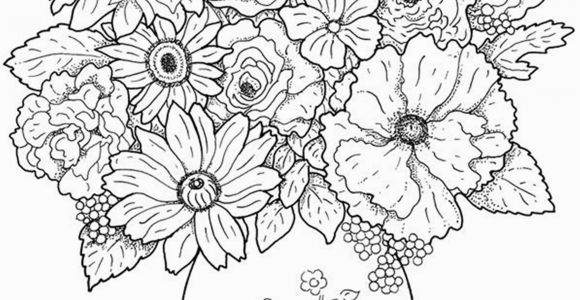 Color Pages for Adults Flowers Food Coloring Flowers Best Cool Vases Flower Vase Coloring Page