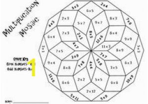 Coloring by Number Multiplication Worksheet Multiplication Mosaics solve and Color by Number Pack