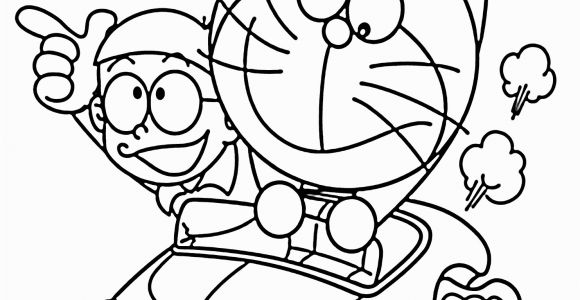 Coloring Kitty and Painting Doraemon for toddlers Doraemon In Car Coloring Pages for Kids Printable Free