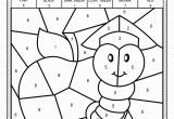 Coloring Math Pages 1st Grade Back to School Color by Number Math Worksheets and