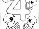 Coloring Number Pages for Kindergarten Number 4 Preschool Printables Free Worksheets and