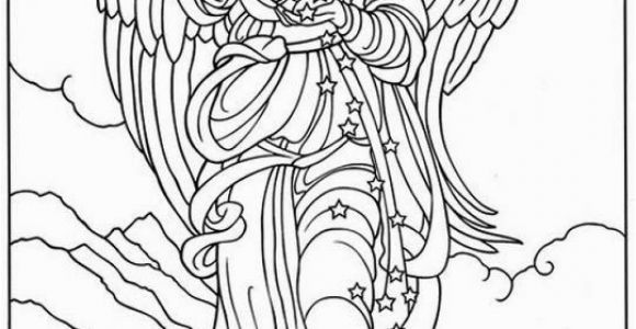 Coloring Page Christmas Star Misc Angel Sprinkling Stars