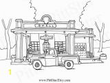 Coloring Page for Train Station Instant Download Vintage Truck 1957 Chevy Pickup In Front