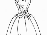 Coloring Page Of A Dress Barbie Dress Coloring Page for Girls Printable Free