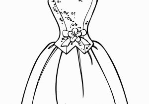 Coloring Page Of A Dress Barbie Dress Coloring Page for Girls Printable Free