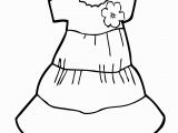 Coloring Page Of A Dress Light Dress Coloring Page for Girls Printable Free