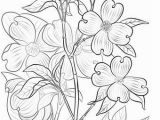 Coloring Page Of A Plant Flowering Dogwood Coloring Page