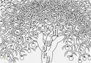 Coloring Page Of An Apple Tree Best Easy Apple Tree Coloring Page