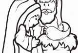 Coloring Page Of Baby Jesus Mary and Joseph Printable Mary Joseph & Baby Jesus Coloring Page for