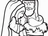 Coloring Page Of Baby Jesus Mary and Joseph Printable Mary Joseph & Baby Jesus Coloring Page for