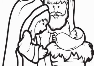 Coloring Page Of Baby Jesus Mary and Joseph Printable Mary Joseph & Baby Jesus Coloring Page for