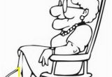 Coloring Page Of Chair Old Lady Coloring Pages