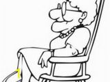Coloring Page Of Chair Old Lady Coloring Pages
