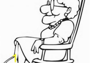 Coloring Page Of Chair Old Lady Coloring Pages