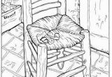 Coloring Page Of Chair Van Gogh Coloring Pages Leonardo Da Vinci