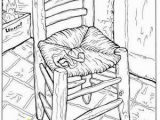 Coloring Page Of Chair Van Gogh Coloring Pages Leonardo Da Vinci