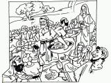 Coloring Page Of Jesus Feeding the 5000 Coloring Jesus Feeding the 5000 Coloring Home