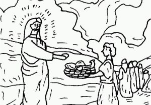 Coloring Page Of Jesus Feeding the 5000 Jesus Feeding 5000 Coloring Page Coloring Home