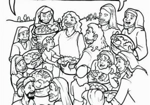 Coloring Page Of Jesus Feeding the 5000 Jesus Feeds 5000 Coloring Page – Children S Ministry Deals