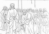Coloring Page Of Jesus Healing the Paralytic Jesus Heals the Paralyzed Man Coloring Page