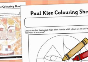 Coloring Page Of Paul Paul Klee Colouring Sheet Paul Klee Colour Colouring Art