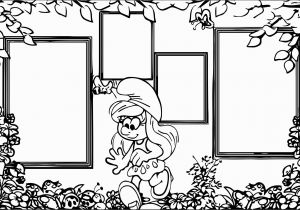 Coloring Page Of Picture Frame Cool Smurfs Molduras Border Frame Smurf Coloring Page with