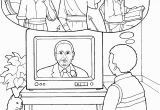 Coloring Page Of Thomas S Monson Watching Pres Monson During General Conference Children S Coloring