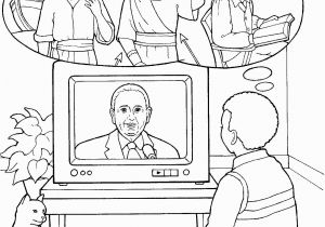 Coloring Page Of Thomas S Monson Watching Pres Monson During General Conference Children S Coloring