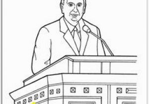Coloring Page Of Thomas S Monson Watching Pres Monson During General Conference Children S Coloring