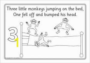 Coloring Pages 5 Little Monkeys Jumping Bed 17 Best Five Little Monkeys Images On Pinterest