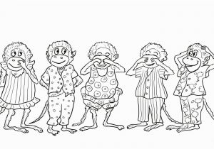 Coloring Pages 5 Little Monkeys Jumping Bed Five Little Monkeys Jumping On the Bed Coloring Page