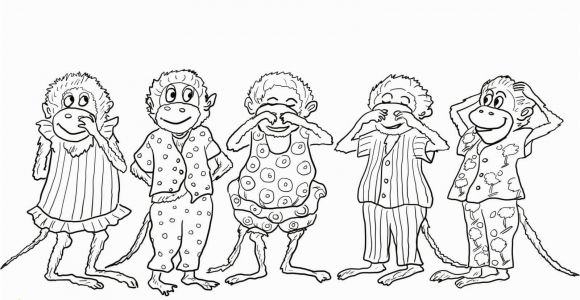 Coloring Pages 5 Little Monkeys Jumping Bed Five Little Monkeys Jumping On the Bed Coloring Page