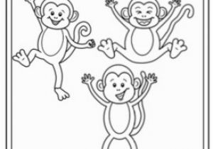 Coloring Pages 5 Little Monkeys Jumping Bed Five Little Monkeys Jumping On the Bed Printable by
