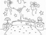 Coloring Pages 5 Little Monkeys Jumping Bed Five Monkey Bed Coloring Pages Tripafethna