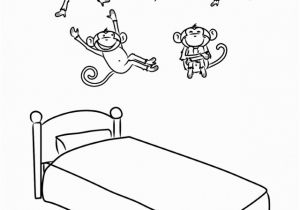 Coloring Pages 5 Little Monkeys Jumping Bed Printable Monkeys Coloring Home