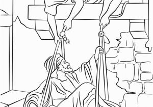 Coloring Pages About Paul From Bible Paul Escapes In A Basket Super Coloring