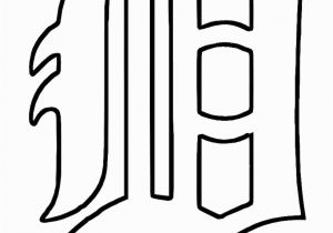 Coloring Pages Baseball Team Logos Detroit Tigers Logo Stencil Baseball Coloring Sheet