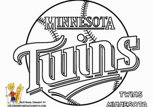 Coloring Pages Baseball Team Logos Twins Logo Color Book