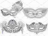 Coloring Pages Carnival Masks Pin by Mvbqfv On Invitations & Stationery Illustration