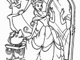 Coloring Pages Disney Beauty and the Beast Beauty and the Beast Belle Mirror Dengan Gambar