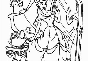 Coloring Pages Disney Beauty and the Beast Beauty and the Beast Belle Mirror Dengan Gambar